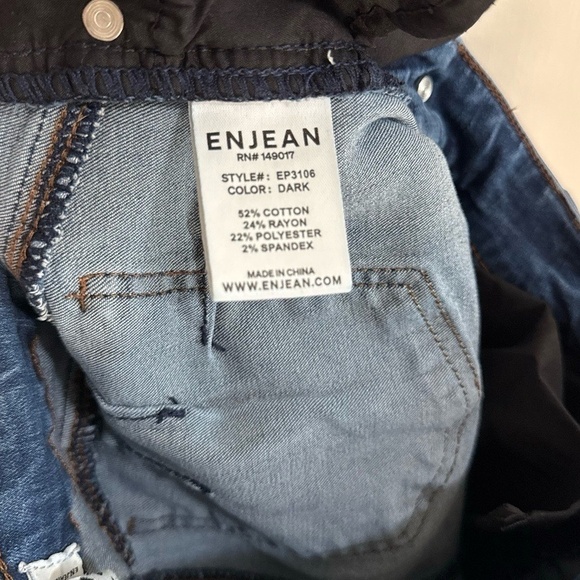 ENJEAN Jeans Womens 7/28 Dark Blue Denim Slim Fit Stretch Comfortable Trendy - Picture 5 of 7
